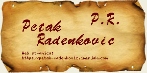 Petak Radenković vizit kartica
